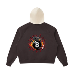 Unisex Fleece Raglan Color Block Hoodie